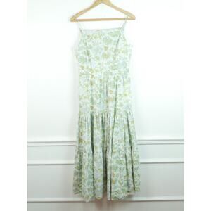 Coco Shop Tiered Maxi Dress Dainty Floral Print Medium Cottagecore Resort Cotton